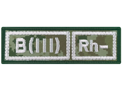 Полоска группа крови ПС AB(IV) Rh+ на цифре тактика.